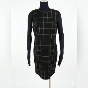Ralph Lauren Black Grid Long Sleeve Dress